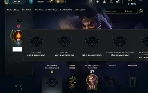 Unranked com 40 Champs e 6 Skins ( MAIN ADC )