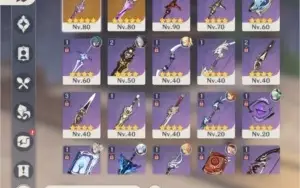 AR54. Xiao, shogun raiden+sua arma  e cortadora da neblina