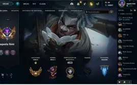 CONTA OURO 2 L COM 183 SKINS E QUASE TODOS OS CHAMPS