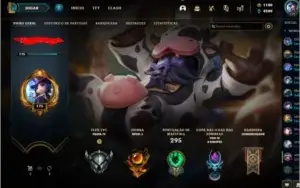 Conta lol nivel 175 com rp