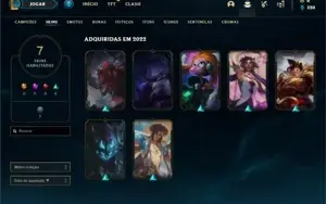 Conta prata 2 com 35 Champs e 7 Skins + 2 Fragmentos