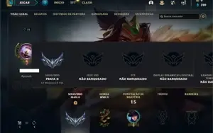 Conta prata 2 com 35 Champs e 7 Skins + 2 Fragmentos