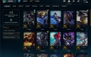 Conta prata 2 com 35 Champs e 7 Skins + 2 Fragmentos