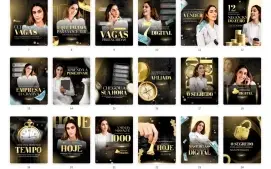 Pack Canva Marketing Digital Dourado e Preto Vol 3
