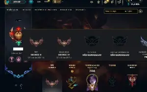 Conta bronze 4 com TODOS os Champs e 319 Skins (Nível 704)