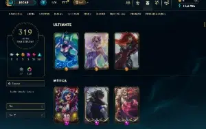 Conta bronze 4 com TODOS os Champs e 319 Skins (Nível 704)
