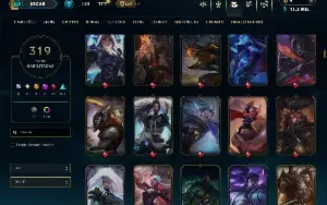 Conta bronze 4 com TODOS os Champs e 319 Skins (Nível 704)