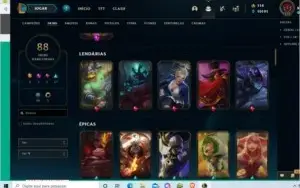 Conta Platina IV Todos Os Campiões com bastante Espólios