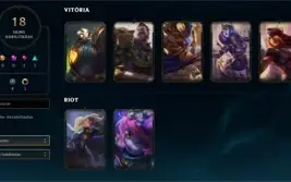 Conta com 5 skins Vitoriosas