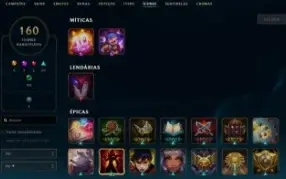 Conta De League Of Legends Lvl 174 Criada Em 2012