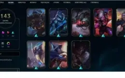 Conta de League Of Legends Ouro 3 todos os champs