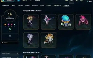 CONTA LOL 106 SKINS E MAIS