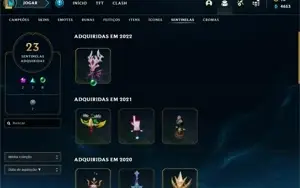 CONTA LOL 106 SKINS E MAIS