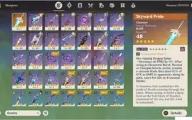 Conta Genshin Impact 5 ótimos 5 estrelas AR 49