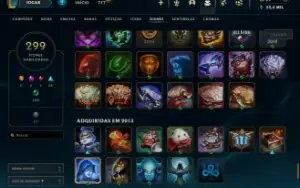 Conta antiga 2012 com 472 skins + todos os champs handlevel