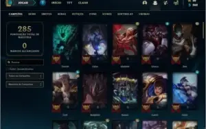 Conta prata 3 com 73 champs e 56 skins