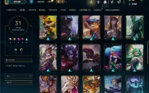 Prata 4 com 70 Champs e 31 Skins ( ADC / MID / JG )