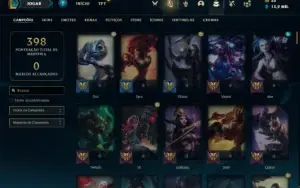 Conta ouro 4 com 140 Champs e 100 Skins + 5 Vitoriosas