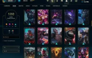 Conta ouro 4 com 140 Champs e 100 Skins + 5 Vitoriosas