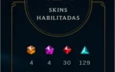 CONTA LOL 424 SKINS DIAMANTE