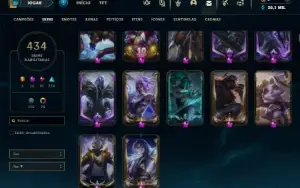 Prata 4 com TODOS os champs e 434 Skins + 5 Prestigios