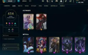 Prata 4 com TODOS os champs e 434 Skins + 5 Prestigios