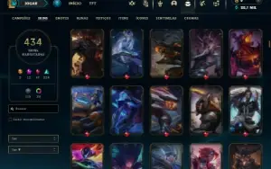 Prata 4 com TODOS os champs e 434 Skins + 5 Prestigios