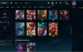Conta League of Legends Com Skins Gold 1 e Passe TFT ativo.