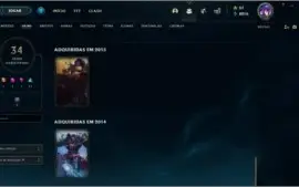 Conta League of Legends Com Skins Gold 1 e Passe TFT ativo.