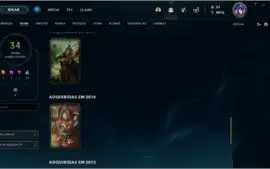 Conta League of Legends Com Skins Gold 1 e Passe TFT ativo.