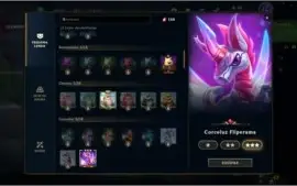 Conta League of Legends Com Skins Gold 1 e Passe TFT ativo.