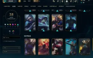 Ouro 1 com 55 Champs e 38 Skins