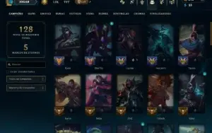 Ouro 1 com 55 Champs e 38 Skins