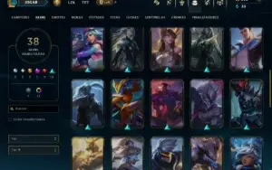Ouro 1 com 55 Champs e 38 Skins