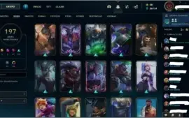 CONTA LOL LVL 464 197 SKINS PLAT 2 MMR D4