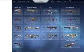 conta valorant cheia de skins e dima 2