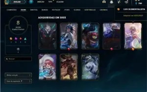 Conta bronze 2 com 8 Skins e 37 Champs