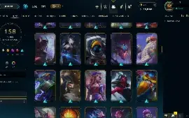 Conta de Lol com 158 skins e todos os champs