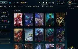 Conta de Lol com 158 skins e todos os champs