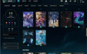 Conta Platina 4 com 84 Champs e 58 Skins