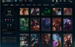 Conta Platina 4 com 84 Champs e 58 Skins