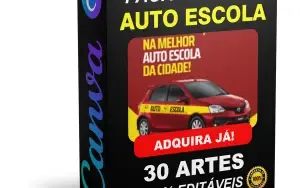 Pack Canva Autoescola - 30 Artes Editáveis