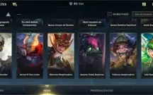 WILD RIFT 92 SKINS; PASSE ON; 770 WC;18K PONTOS COLECIONADOR