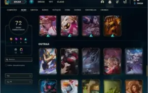 Conta prata 2 com 75 champs e 70 skins + 1 Prestigio