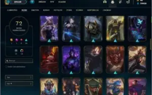 Conta prata 2 com 75 champs e 70 skins + 1 Prestigio