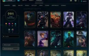 Conta LOL 2012 com 291 Skins