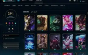 Conta LOL 2012 com 291 Skins