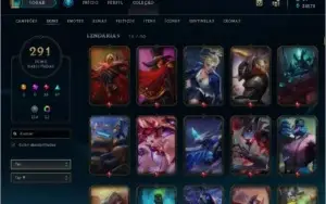 Conta LOL 2012 com 291 Skins