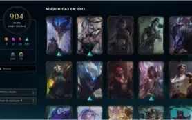 Platina IV - 905 SKINS - 99% Campeões (Exceto VEX)