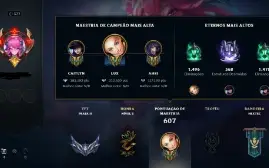 Conta com 598 skins no lol + Essência pra troca de nick